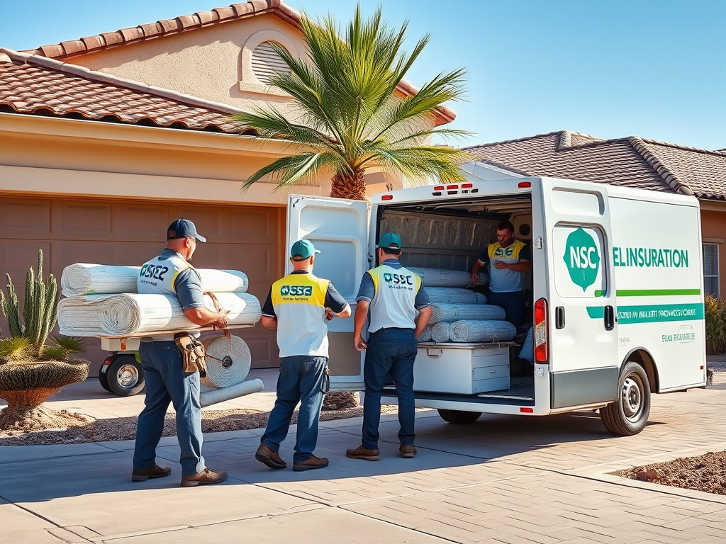 Queen Creek insulation crew and truck